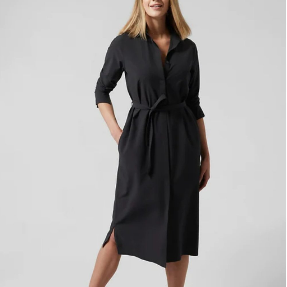 Athleta Black Midi Dress